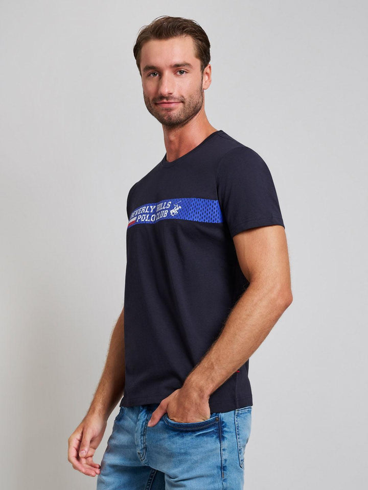 Beverly Hills Polo Club UK-SPORT LOGO MODERN SLIM FIT T-SHIRT DARK NAVY