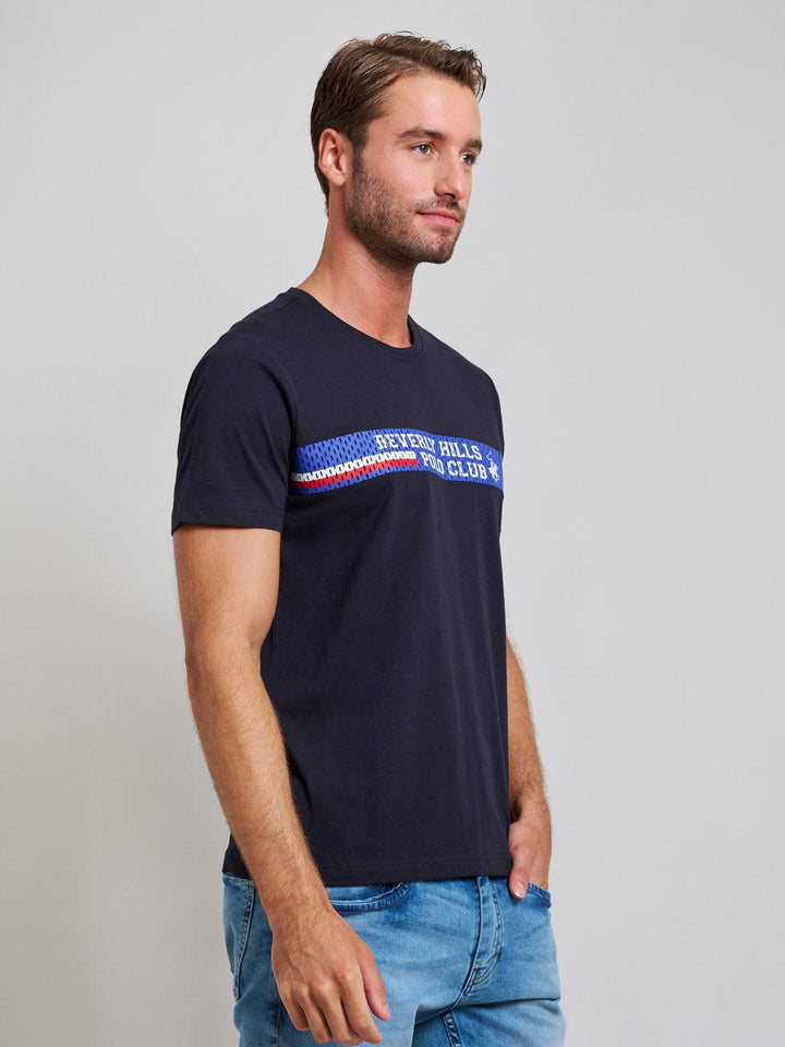 Beverly Hills Polo Club UK-SPORT LOGO MODERN SLIM FIT T-SHIRT DARK NAVY