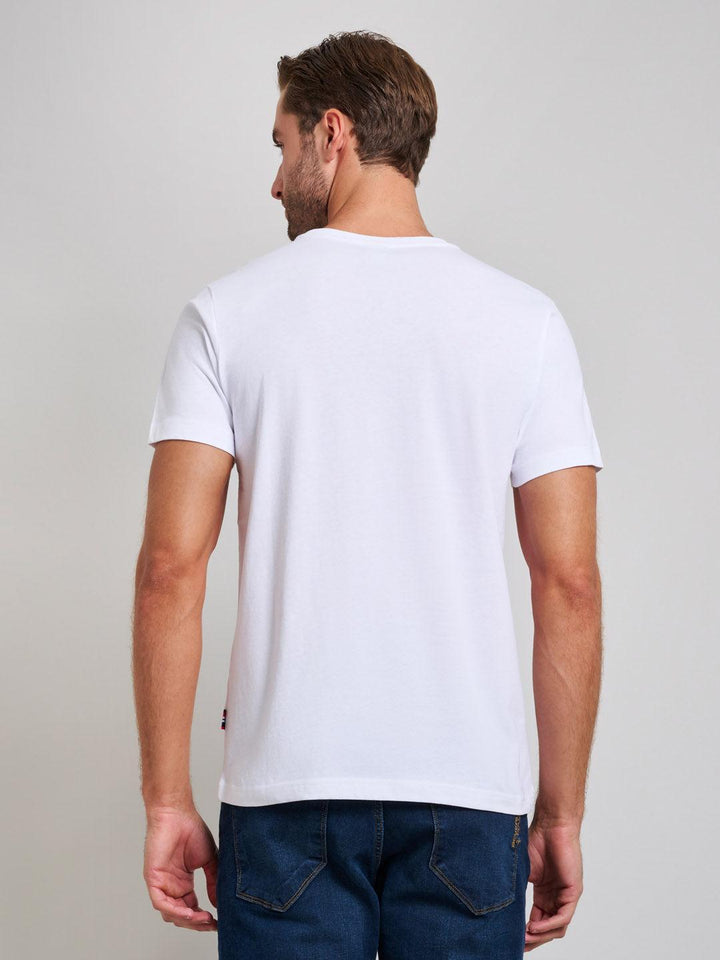 Beverly Hills Polo Club UK-SPORT LOGO MODERN SLIM FIT T-SHIRT GHOST WHITE