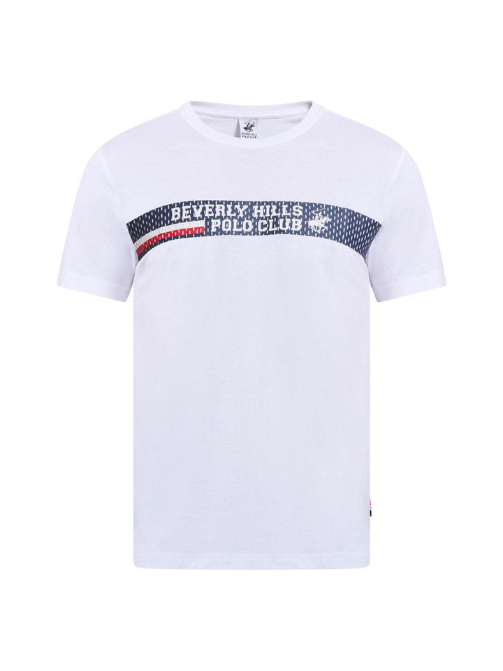 Beverly Hills Polo Club UK-SPORT LOGO MODERN SLIM FIT T-SHIRT GHOST WHITE