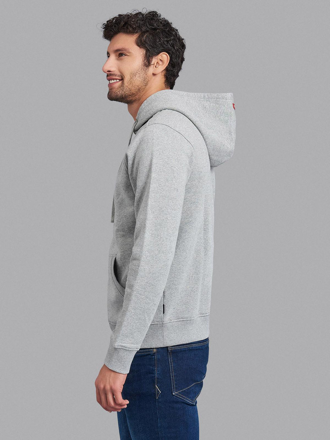 Beverly Hills Polo Club UK-STANDARD EQUIPMENT 1/4 ZIP HOODIE HEATHER GREY