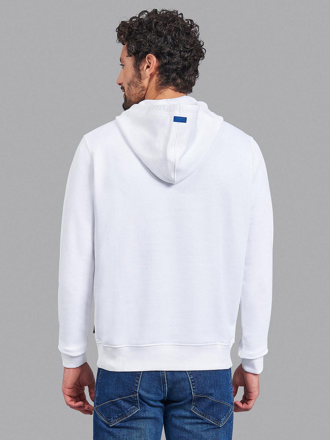 Beverly Hills Polo Club UK-STANDARD EQUIPMENT 1/4 ZIP HOODIE WHITE