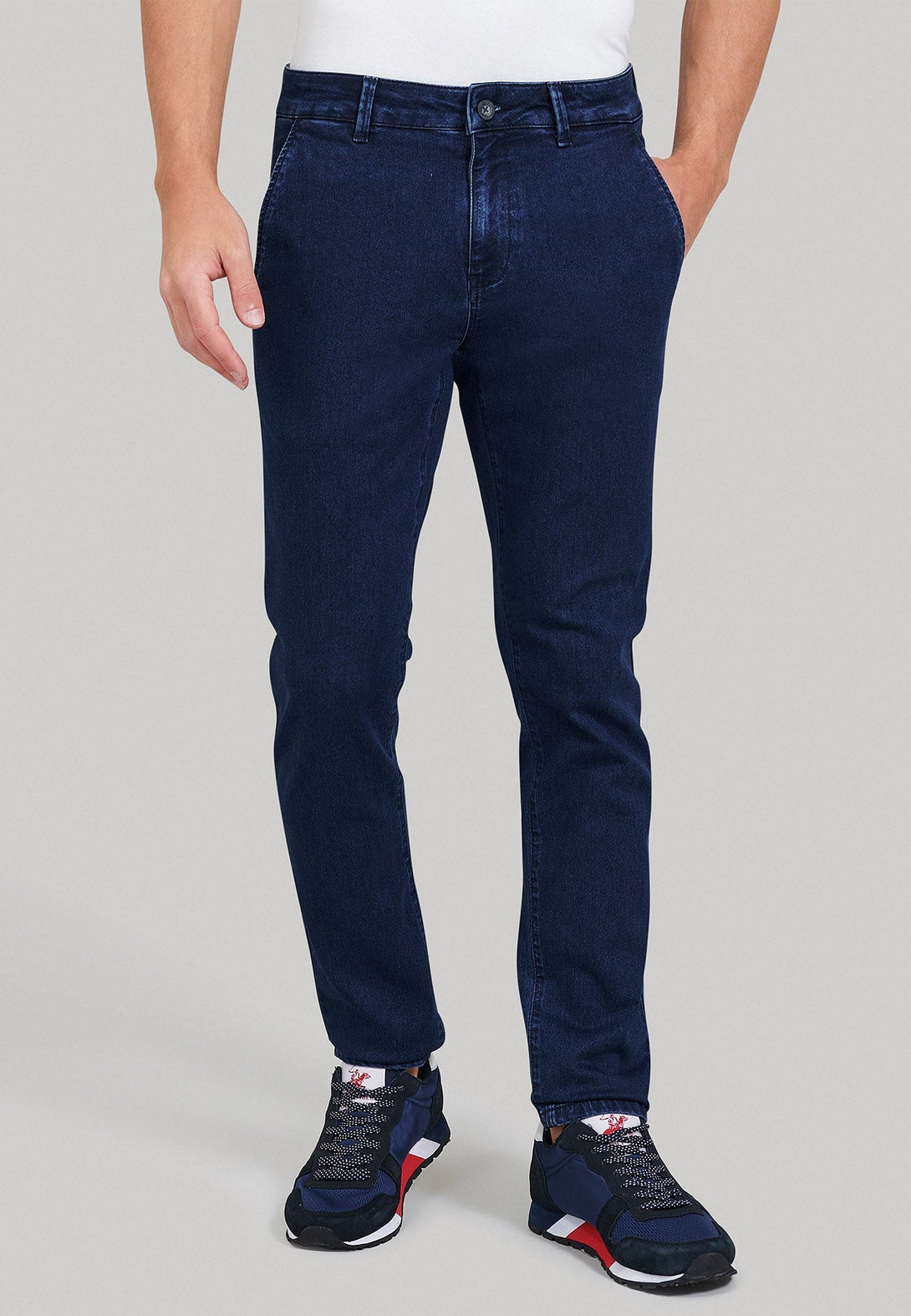 Beverly Hills Polo Club UK-STRETCH FIT JEANS DARK DENIM WASH