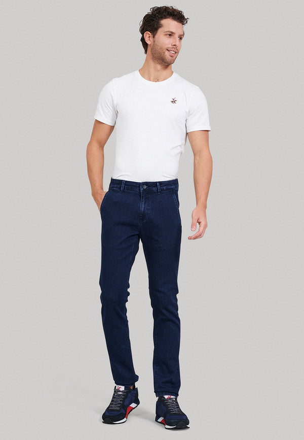 Beverly Hills Polo Club UK-STRETCH FIT JEANS DARK DENIM WASH