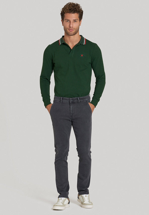 Beverly Hills Polo Club UK-STRETCH FIT JEANS GREY DENIM