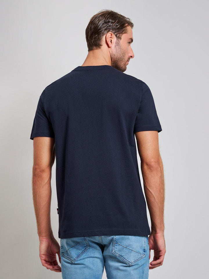 Beverly Hills Polo Club UK-STRETCH LOGO MODERN SLIM FIT T-SHIRT DARK NAVY