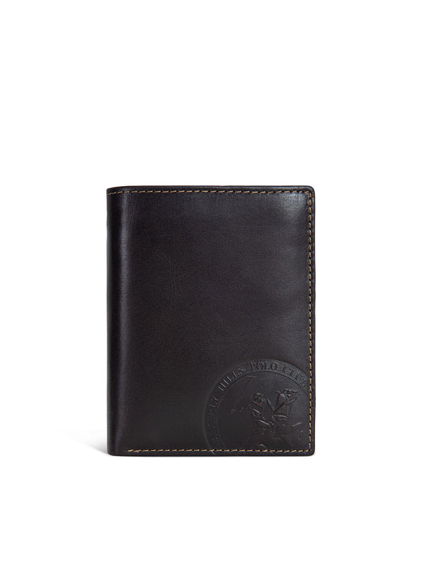 Beverly Hills Polo Club UK-TALL BIFOLD WALLET DARK BROWN