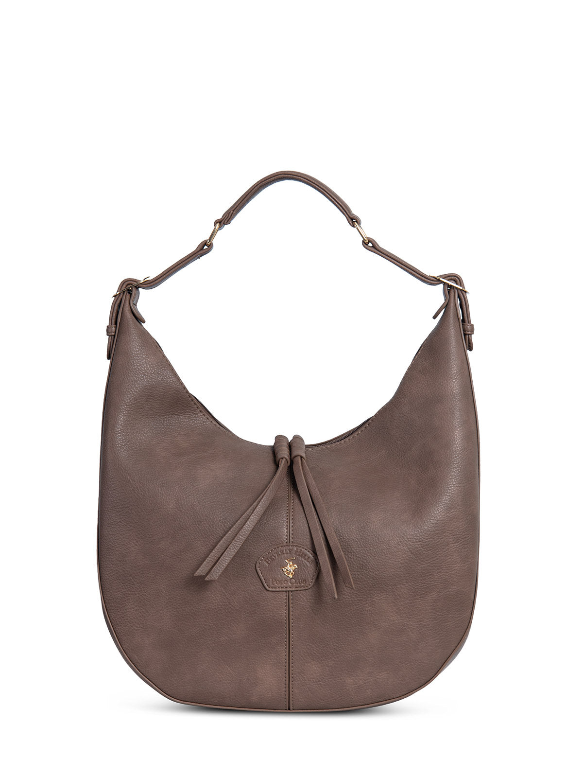 TASSELED POLO PONY HANDBAG TAUPE