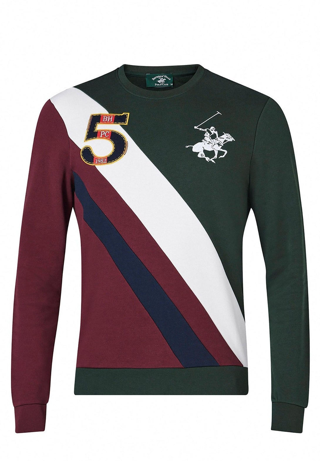 Beverly Hills Polo Club UK-TEAM COLOURS ICON PONY SWEATSHIRT MUSK