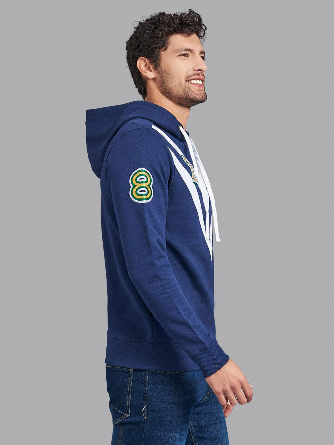 Beverly Hills Polo Club UK-TEAM CREST HOODIE TRUE NAVY