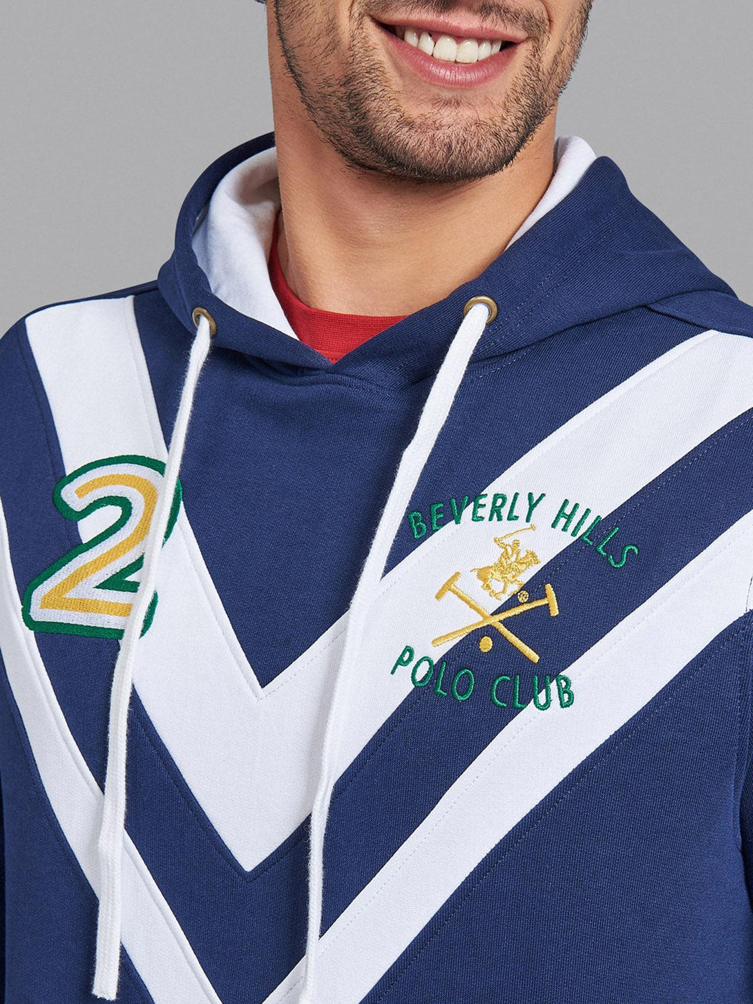 Beverly Hills Polo Club UK-TEAM CREST HOODIE TRUE NAVY