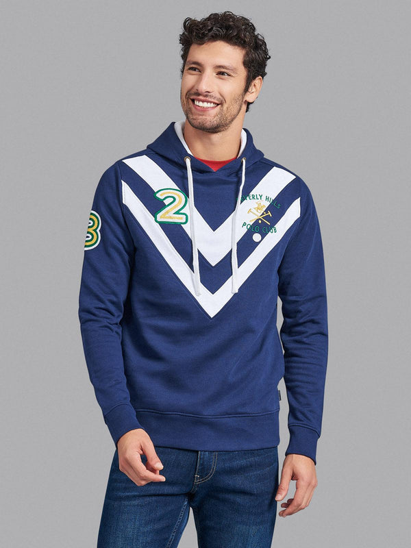 Beverly Hills Polo Club UK-TEAM CREST HOODIE TRUE NAVY