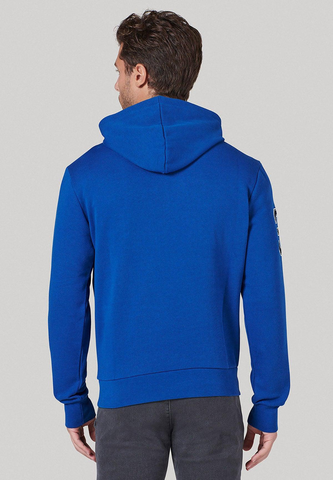 Beverly Hills Polo Club UK-TEAM CROSS PANEL HOODIE ROYAL