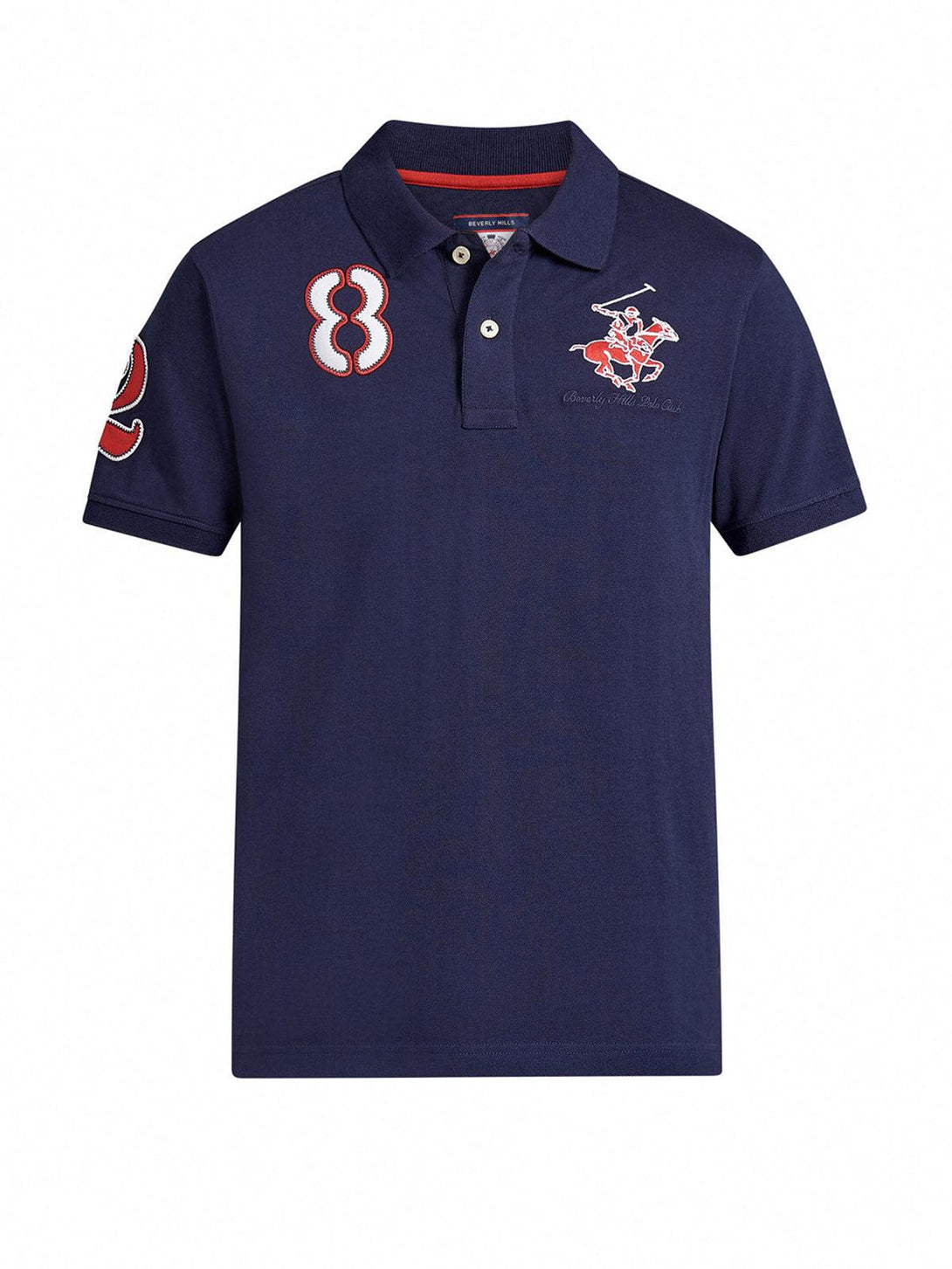 Beverly Hills Polo Club UK-TEAM SIGNATURE LARGE PONY POLO SHIRT TRUE NAVY