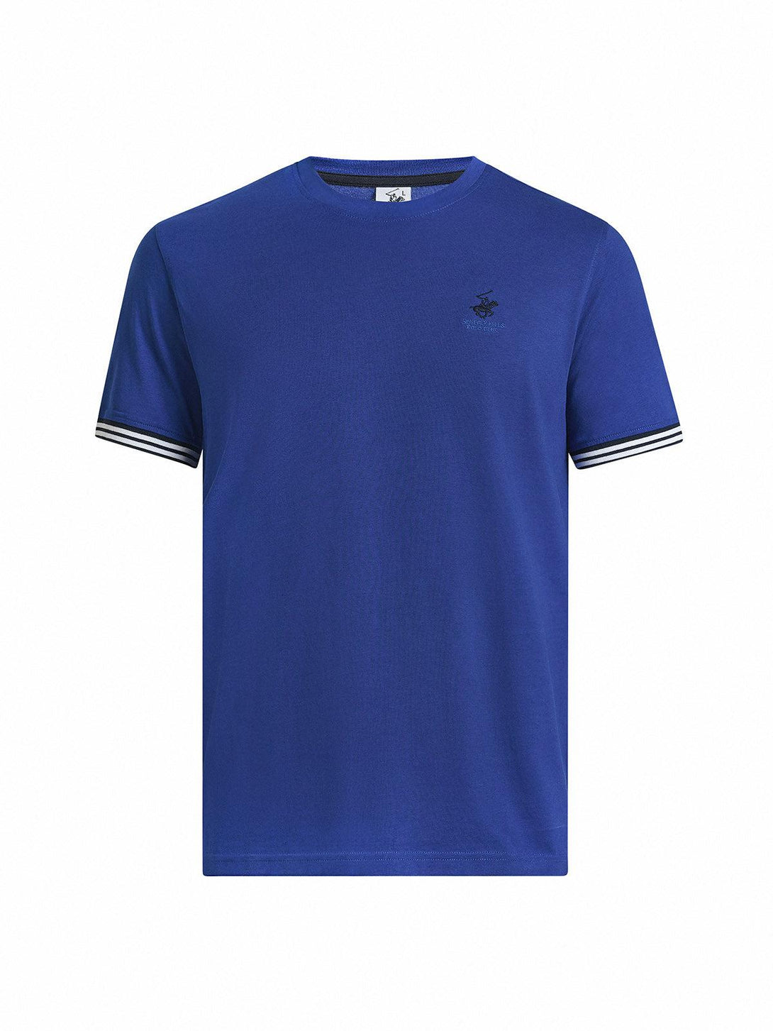 Beverly Hills Polo Club UK-TIPPED SLEEVE T-SHIRT DARK ROYAL