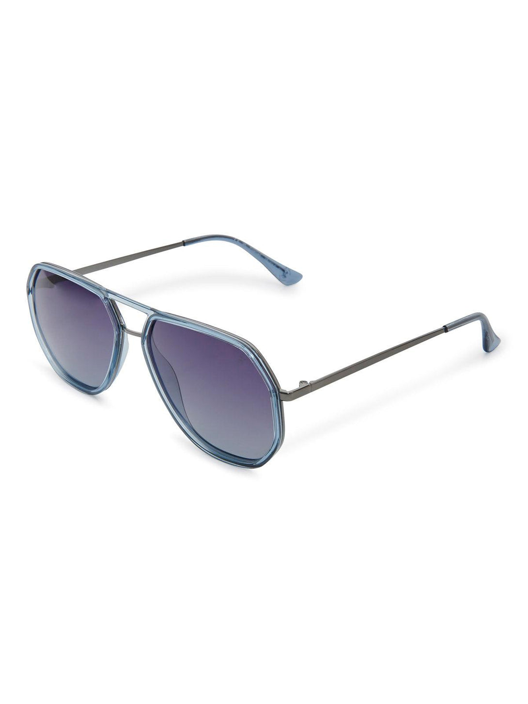 Beverly Hills Polo Club UK-ULTEM AVIATOR POLARISED SUNGLASSES BLUE GUNMETAL GRADIENT BLUE