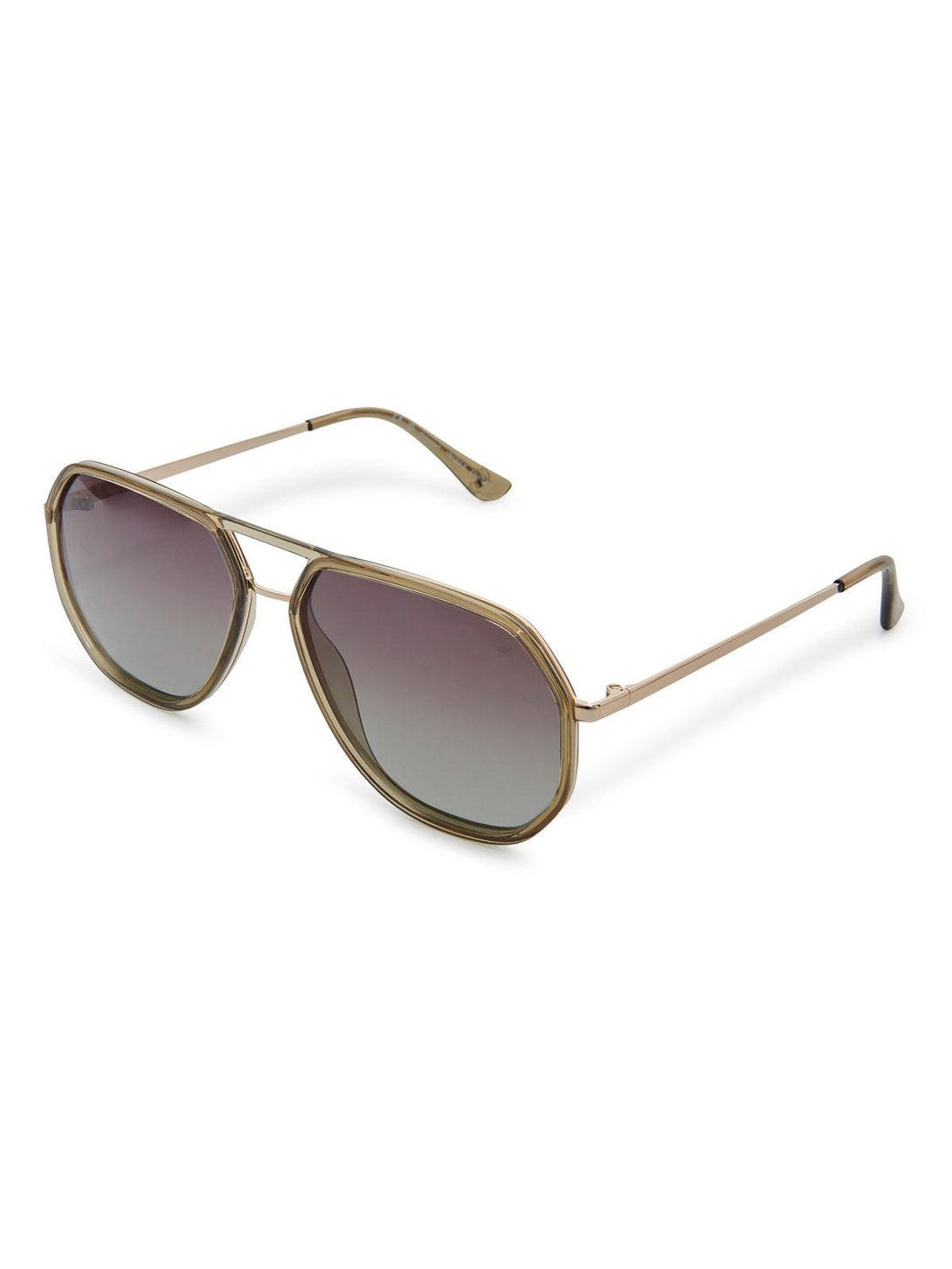 Beverly Hills Polo Club UK-ULTEM AVIATOR POLARISED SUNGLASSES OLIVE GOLD GRADIENT CLAY