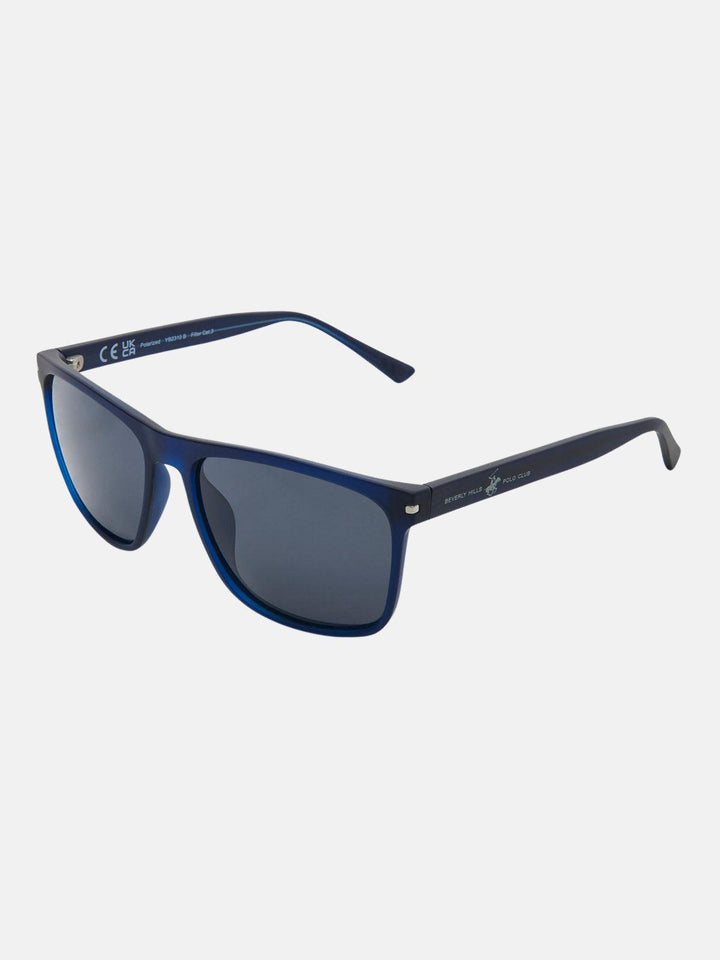 Beverly Hills Polo Club UK-ULTEM WAYFARER POLARISED SUNGLASSES NAVY SOLID SMOKE