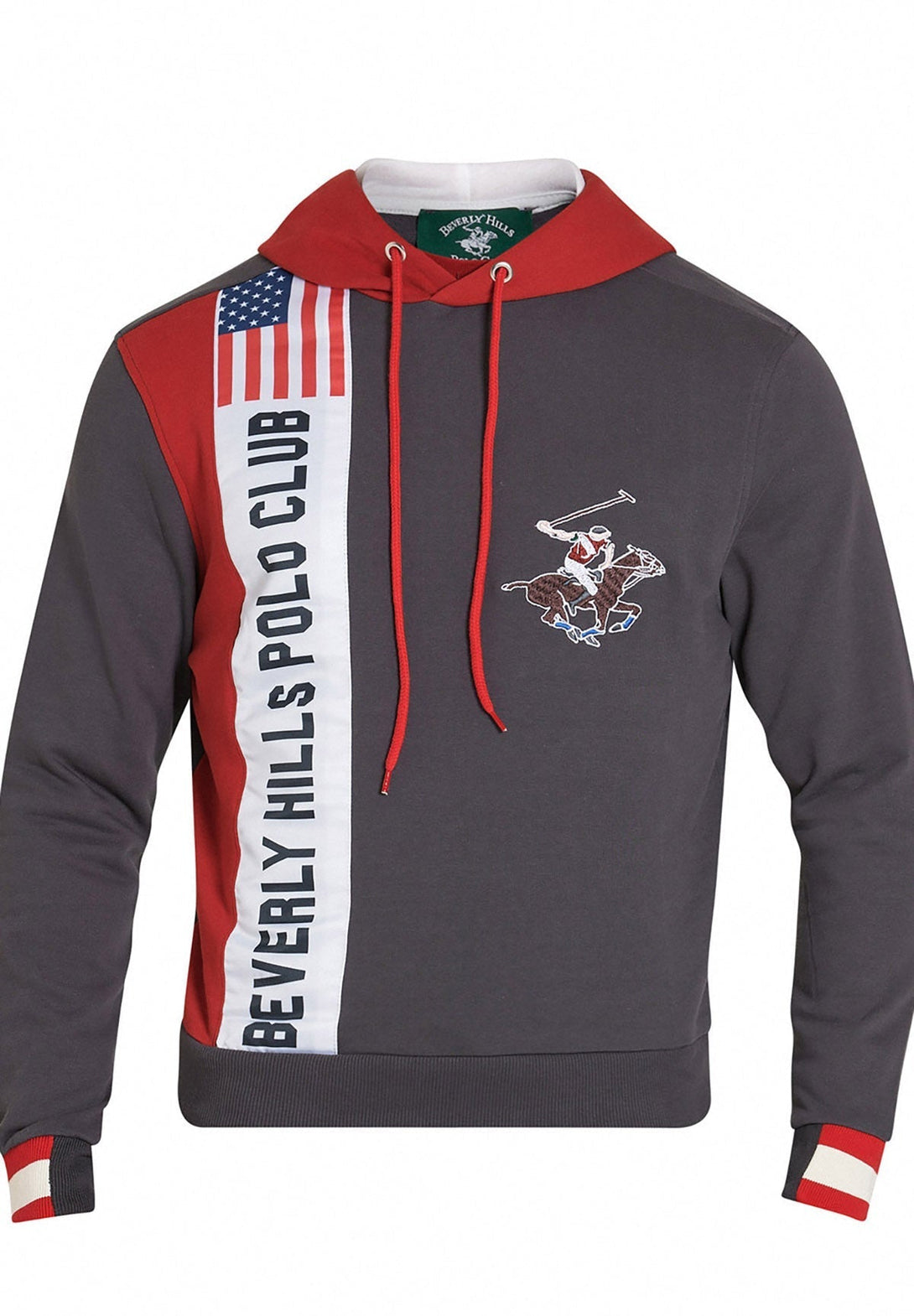 Beverly Hills Polo Club UK-US POLO PONY HOODIE DARK GREY