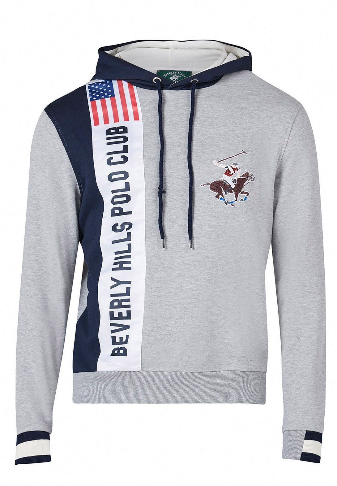 Beverly Hills Polo Club UK-US POLO PONY HOODIE HEATHER GREY