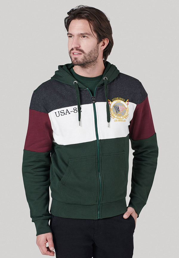 Beverly Hills Polo Club UK-USA-82 ZIP HOODIE MUSK