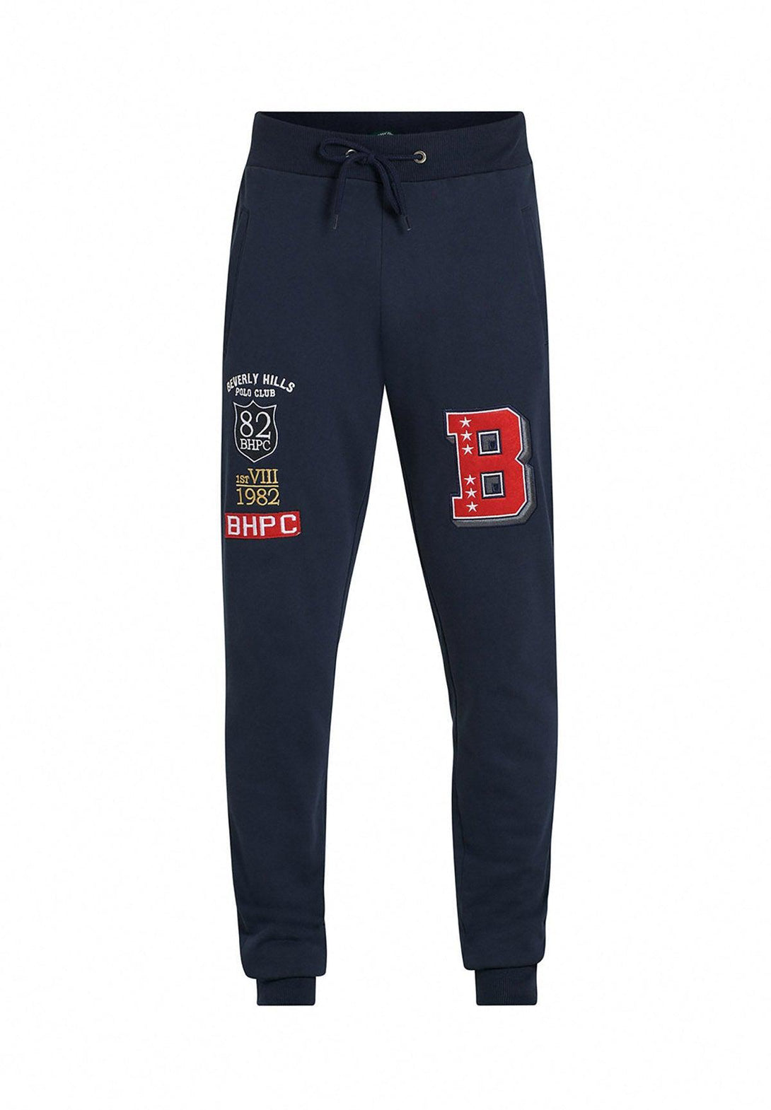 Beverly Hills Polo Club UK-VARSITY BADGE JOGGERS NAVY