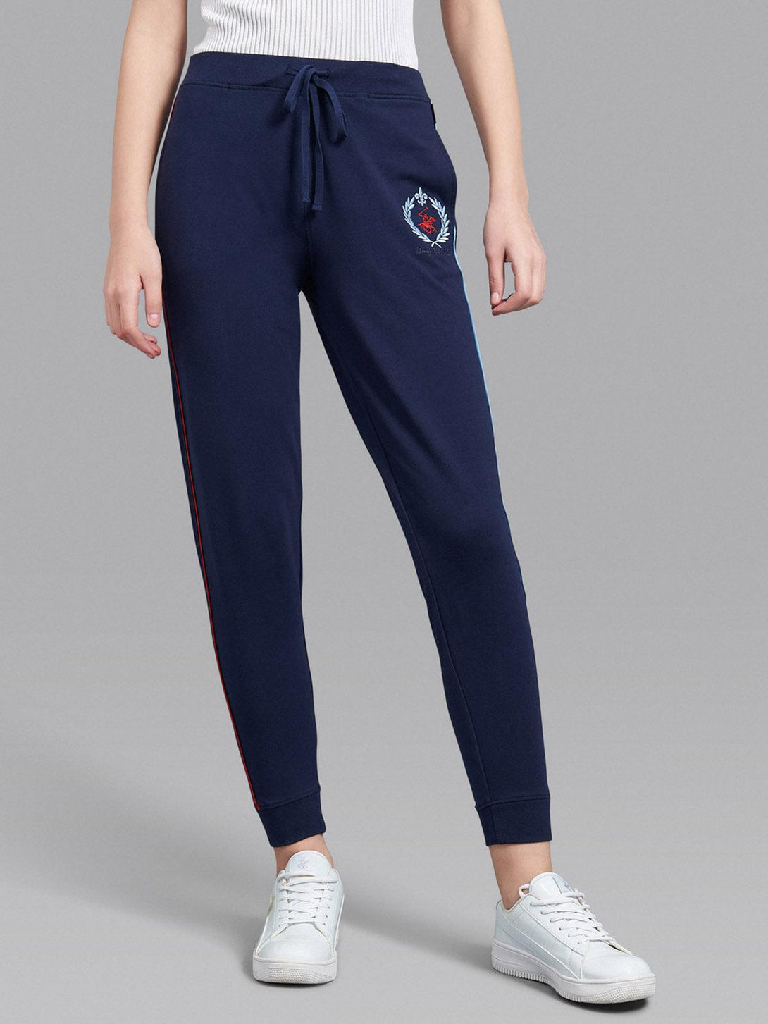 Beverly Hills Polo Club UK-WREATH CREST JOGGERS TRUE NAVY