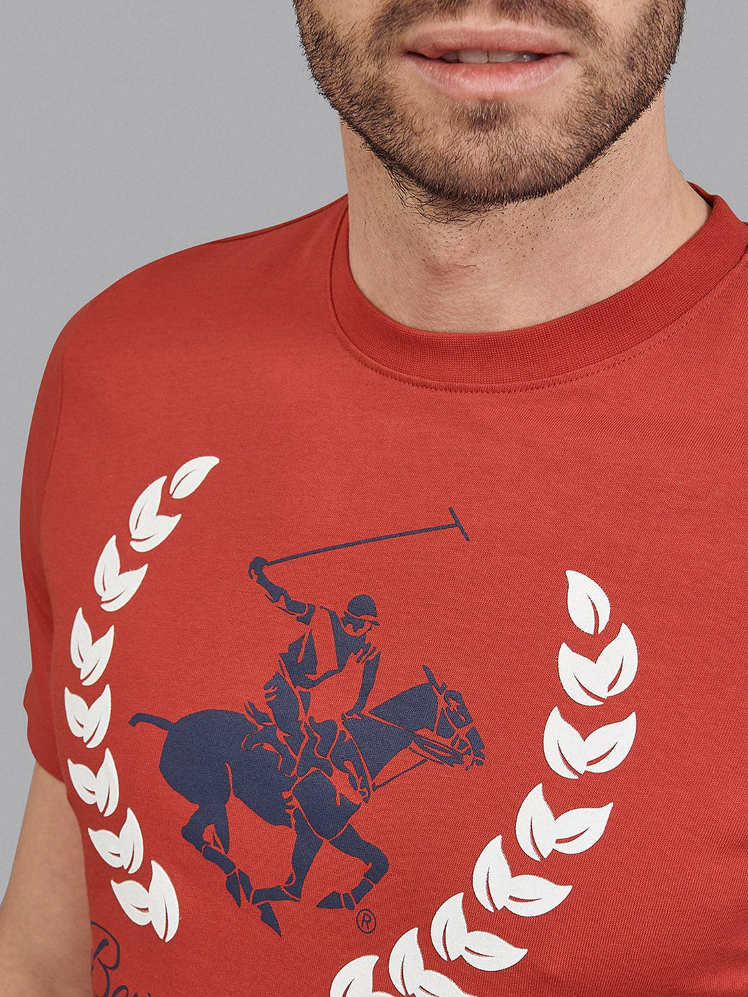 Beverly Hills Polo Club UK-WREATH POLO PONY T-SHIRT AA RED