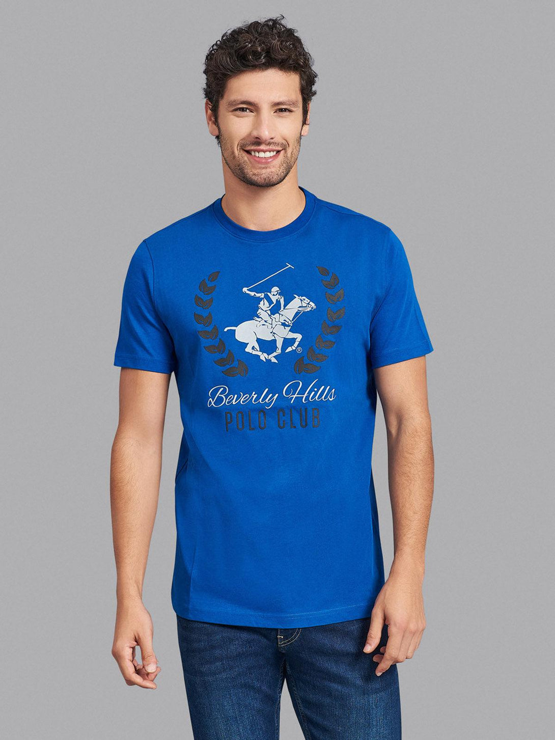 Beverly Hills Polo Club UK-WREATH POLO PONY T-SHIRT BALTIC BLUE