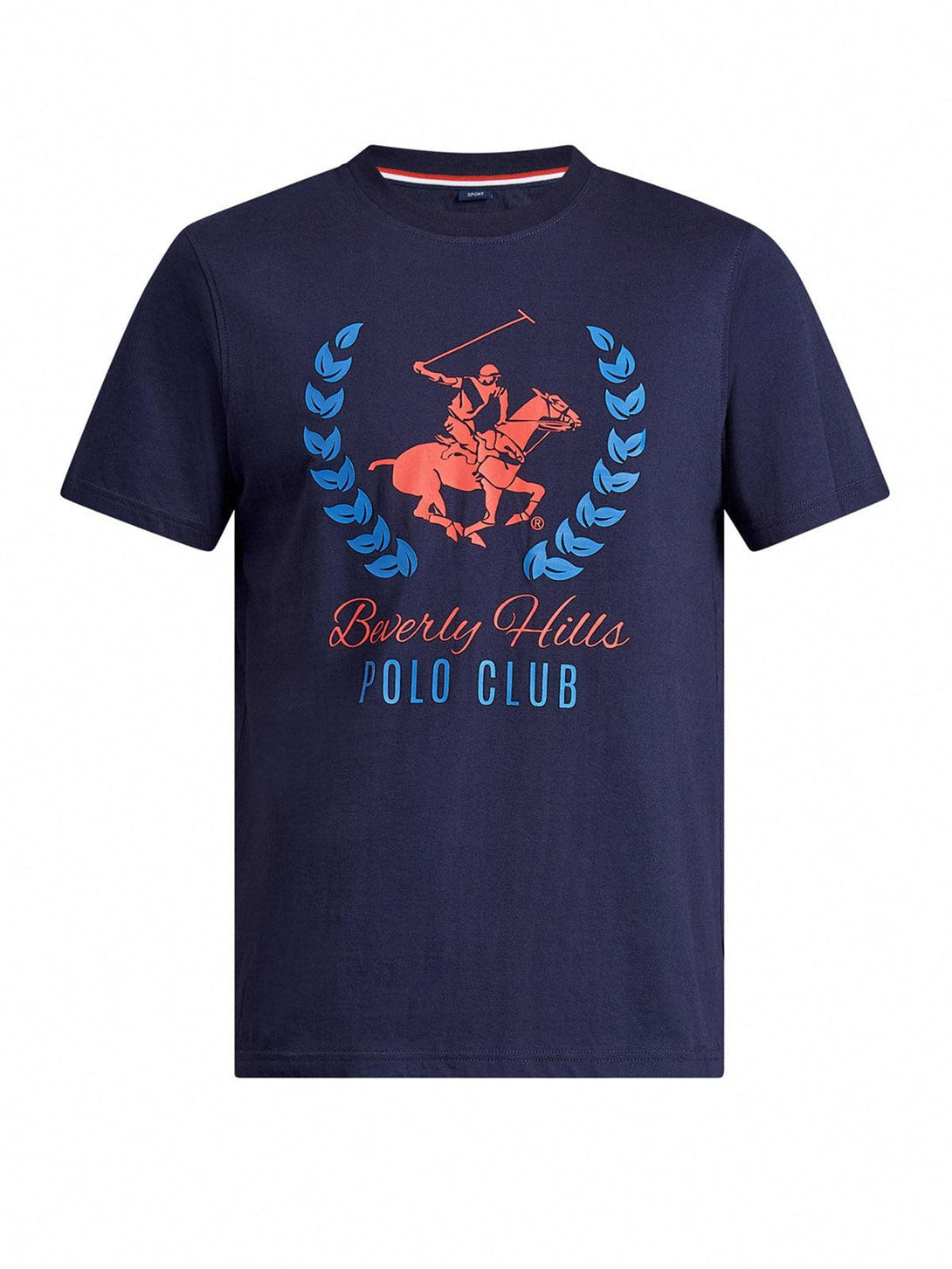 Beverly Hills Polo Club UK-WREATH POLO PONY T-SHIRT TRUE NAVY